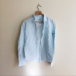 NWT Lacoste Striped Button Down